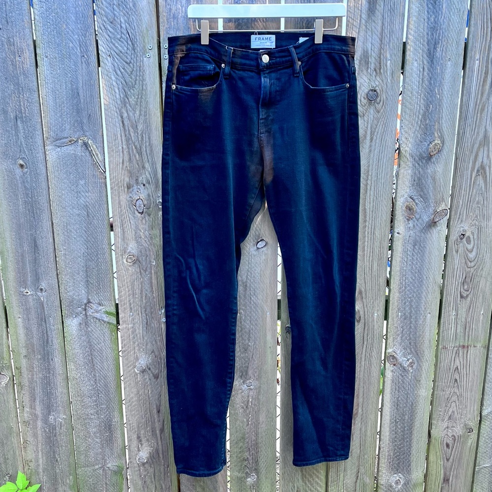 🎉HP🎉 *Frame Denim | L'Homme Black Skinny Jeans RN 139021 Cut 166500 Size 33 - Picture 3 of 11